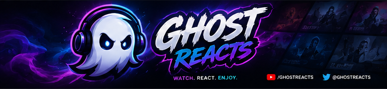 GhostReacts YouTube banner design
